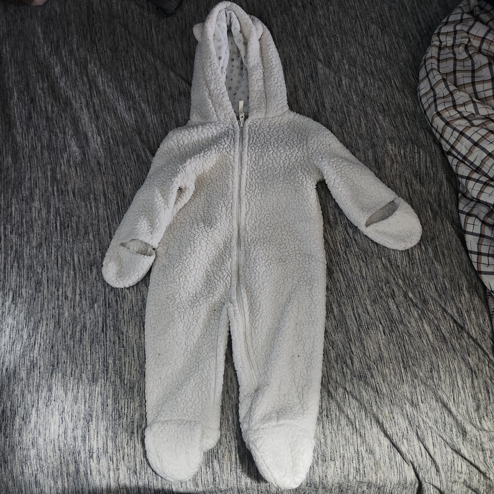 Cozy White Kids One Piece